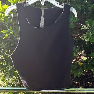 Lululemon Athletica Black Fitted Crop Tank Top